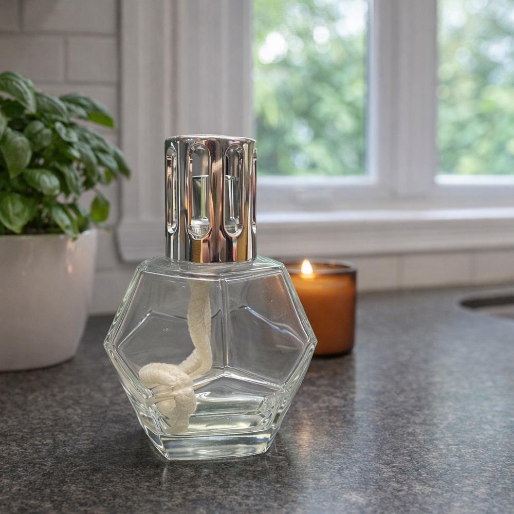 Elegant Clear Glass Fragrance Lamp